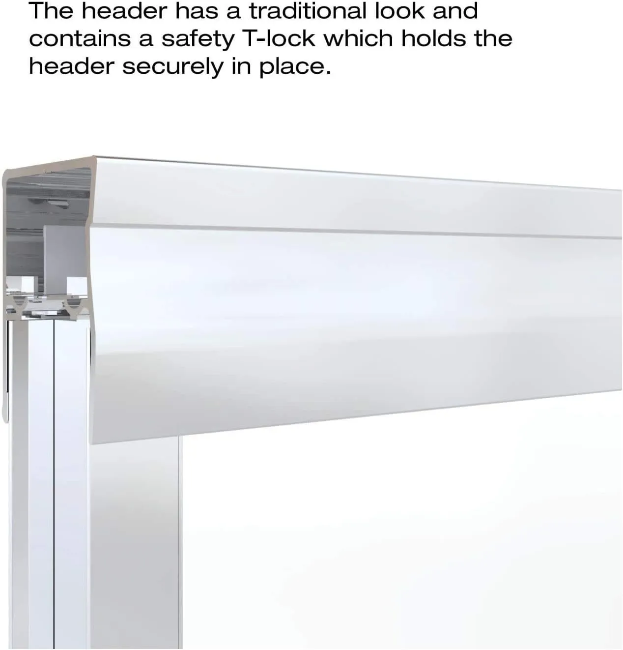 Basco Classic Sliding Shower Door, Fits 44-47 inch opening, Rain Glass, Brushed Nickel Finish