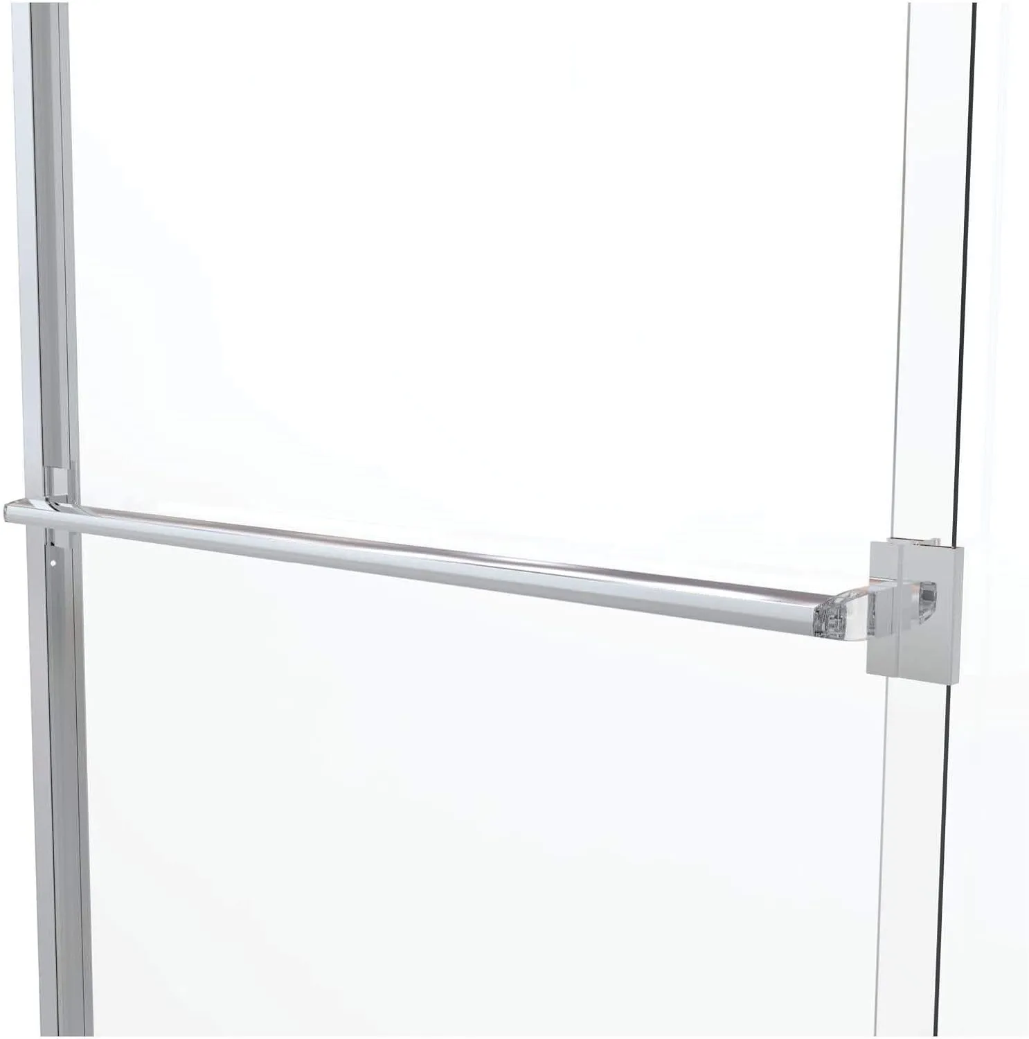 Basco Classic Sliding Shower Door, Fits 44-47 inch opening, Rain Glass, Brushed Nickel Finish