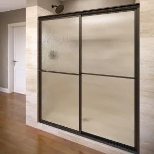 Basco DLXH05A4068RNOR Deluxe Sliding Shower Door Fits 38-40 inch opening, Oil Rubbed Bronze