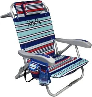 Beach Chair 6 Positions Backpack, Beach Chairs for Adults Reclining and Folding, Heavy Duty, Backpack Straps, Best Beach Chair Lay Flat Lightweight