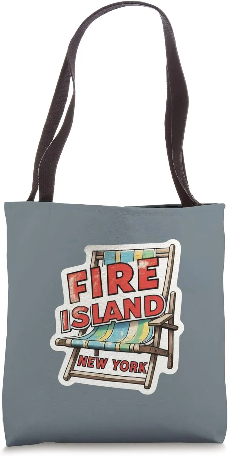 Beach chair Fire Island vintage design Long Island summer Tote Bag