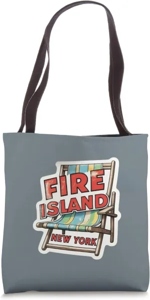 Beach chair Fire Island vintage design Long Island summer Tote Bag