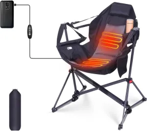 Bed Bath & Beyond Hammock Camping Chair, Heated Chair, Camping Hammock, Swing Chair, Adjustable Back Portable with Cup Holder, Pillow 1-Pack