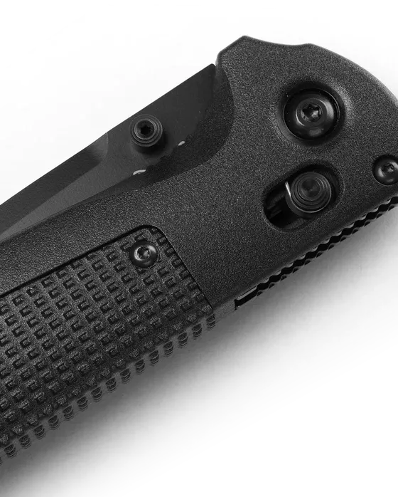 Benchmade 430BK-02 Redoubt Black Grivory 3.55" Plain Edge Drop-Point Folding Pocket Knife