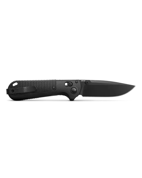 Benchmade 430BK-02 Redoubt Black Grivory 3.55" Plain Edge Drop-Point Folding Pocket Knife