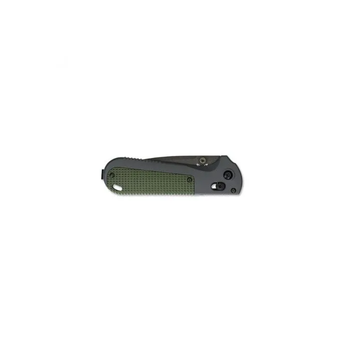 Benchmade 430SBK Redoubt Serrated Drop-Point 3.55" Gray/Green Grivory Folding Knife