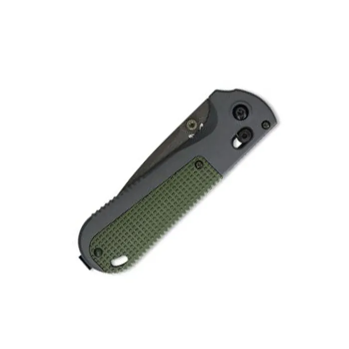 Benchmade 430SBK Redoubt Serrated Drop-Point 3.55" Gray/Green Grivory Folding Knife