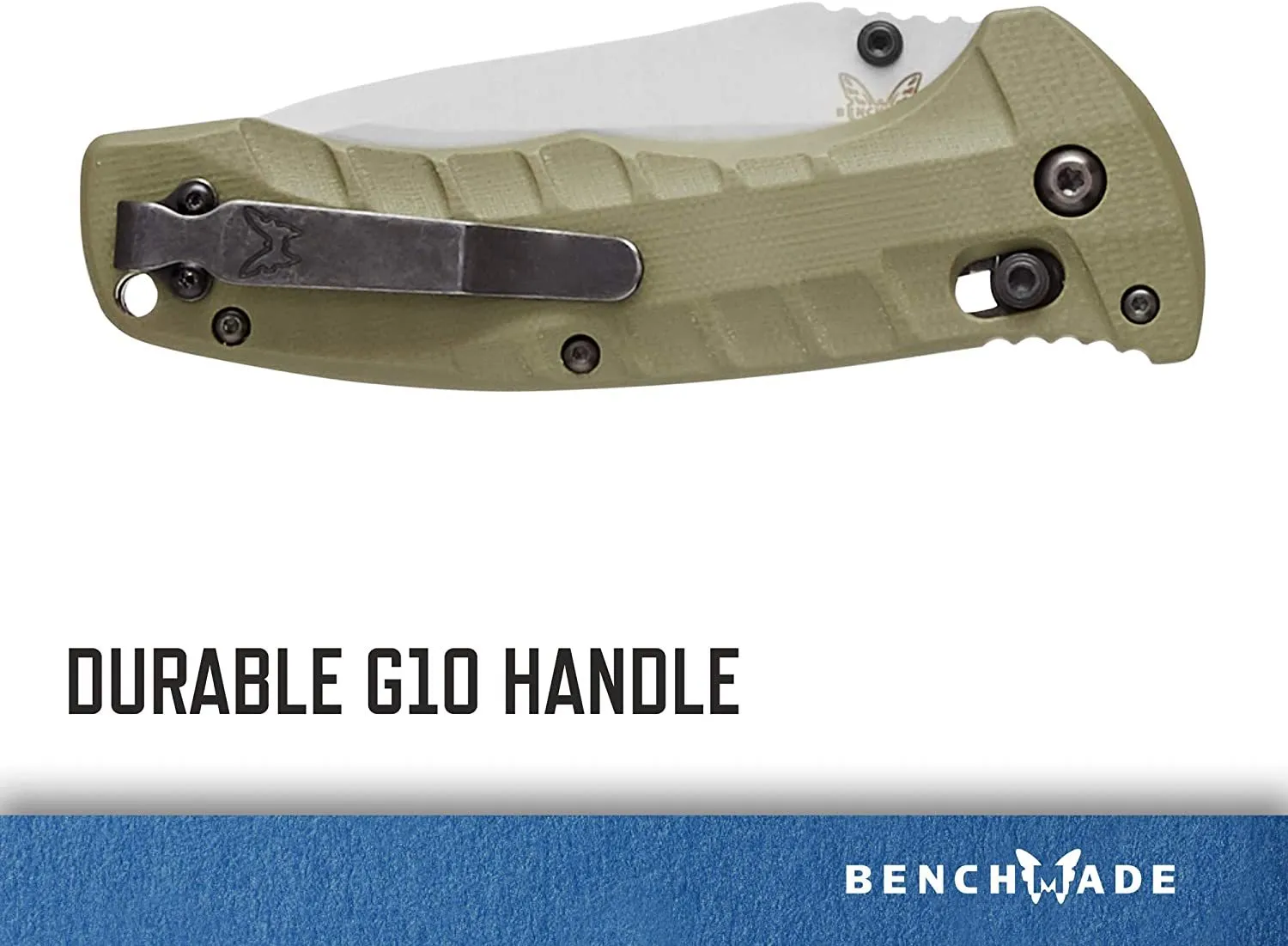 Benchmade 980 Turret Olive Drab G10 Satin S30V Folding Knife