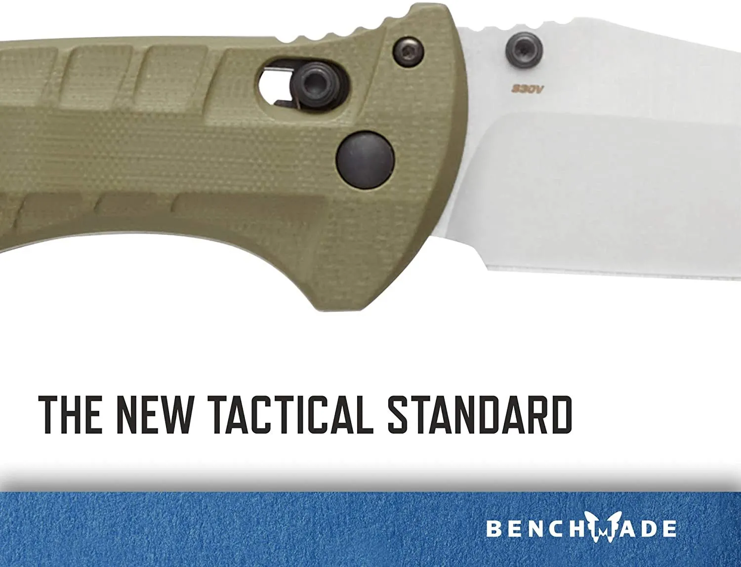 Benchmade 980 Turret Olive Drab G10 Satin S30V Folding Knife