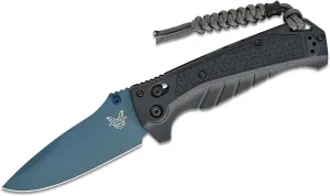 Benchmade - Adira 18060 Outdoor Knife, Plain Edge, Drop-Point Blade with Tempest Gray Grivory Handle (18060BT-01)