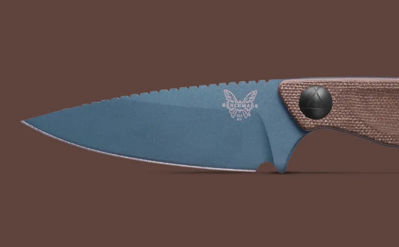 Benchmade Dacian Brown Canvas Micarta Spear Point 3.54" Fixed Blade Knife (203BT-01)