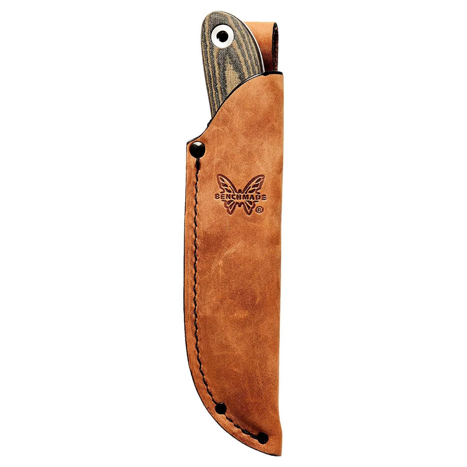 Benchmade MEL PARDUE HUNTER Fixed Blade 15400 Drop-Point Plain Edge Leather Knife