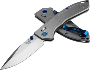 Benchmade - Mini Narrows Folding Knife with Gray Titanium Handle (743)