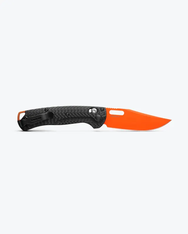Benchmade Mini Taggedout Carbon Fiber 3.04" Plain Edge Folding Pocket Knife (15533OR-01)