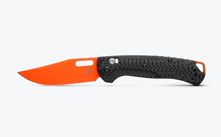 Benchmade Mini Taggedout Carbon Fiber 3.04" Plain Edge Folding Pocket Knife (15533OR-01)