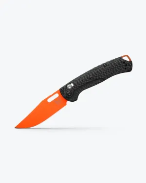 Benchmade Mini Taggedout Carbon Fiber 3.04" Plain Edge Folding Pocket Knife (15533OR-01)