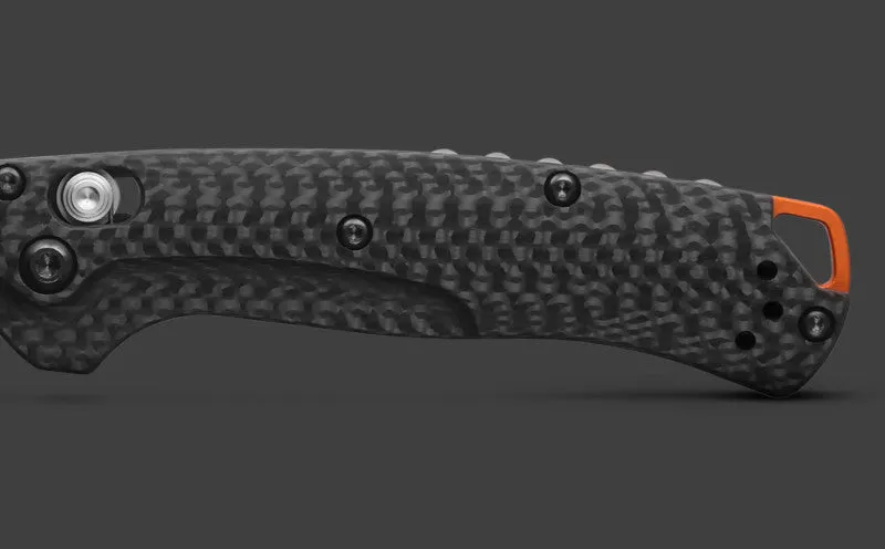 Benchmade Mini Taggedout Carbon Fiber 3.04" Plain Edge Folding Pocket Knife (15533OR-01)