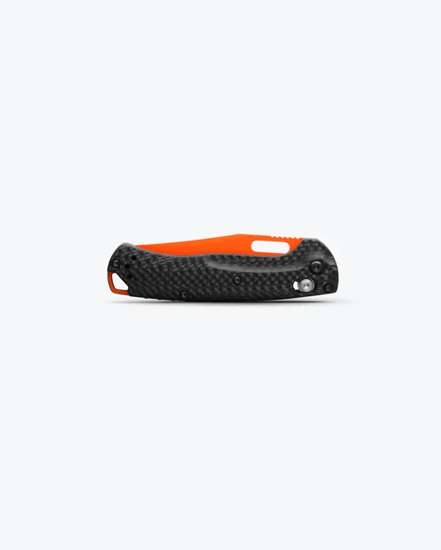 Benchmade Mini Taggedout Carbon Fiber 3.04" Plain Edge Folding Pocket Knife (15533OR-01)