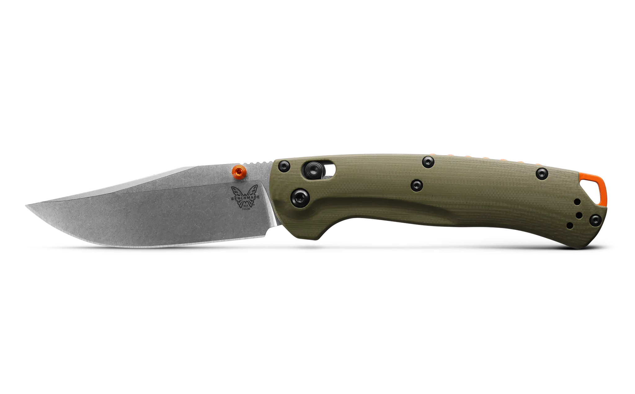 Benchmade Taggedout 15536 OD Green G10 3.5" S45VN Clip Point Plain Edge Pocket Knife