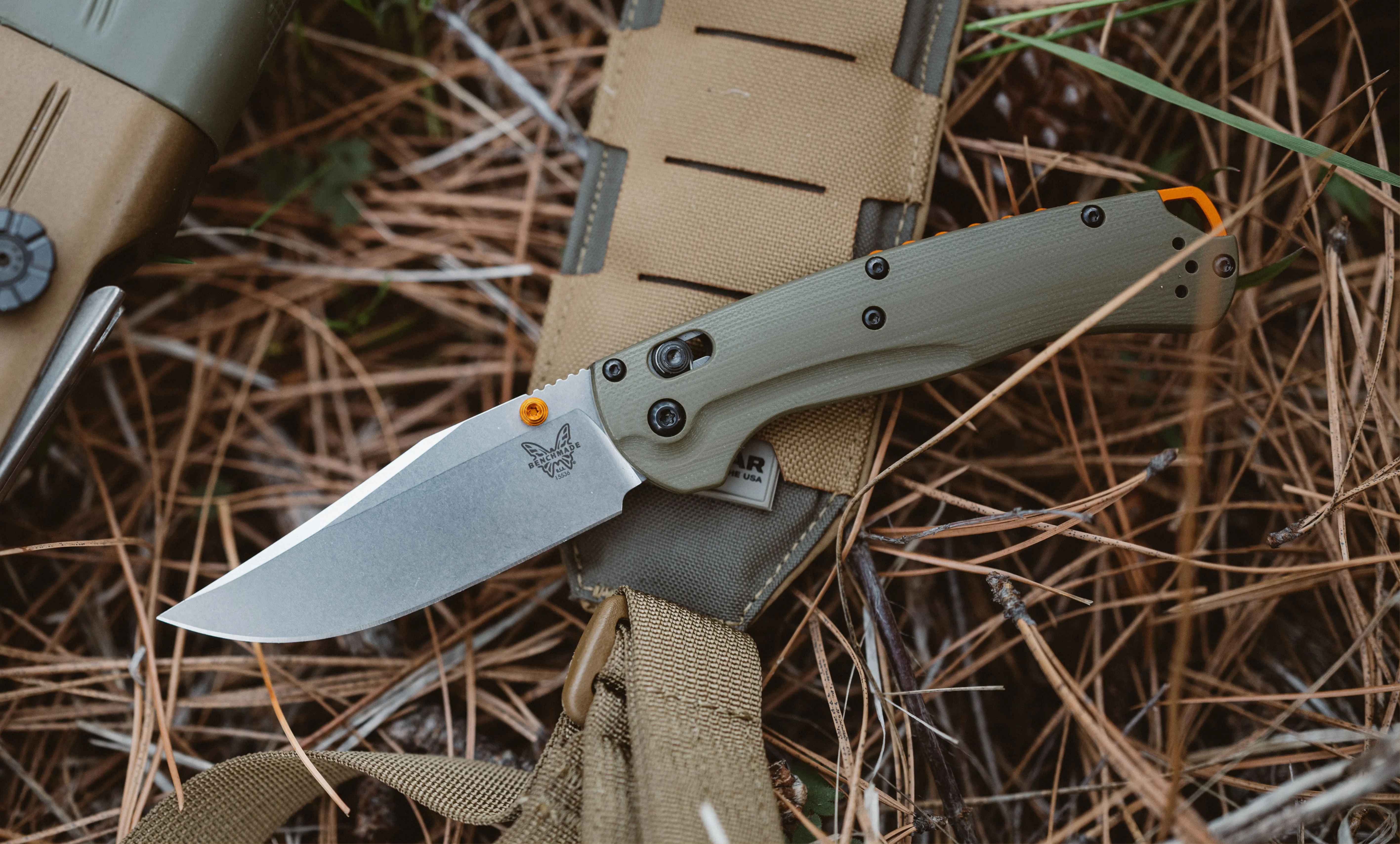 Benchmade Taggedout 15536 OD Green G10 3.5" S45VN Clip Point Plain Edge Pocket Knife