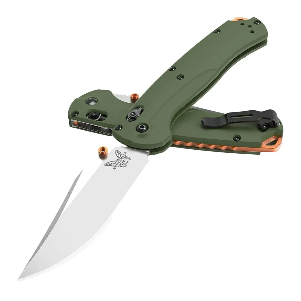 Benchmade Taggedout 15536 OD Green G10 3.5" S45VN Clip Point Plain Edge Pocket Knife