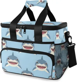 Benthic Fauna Blue Ocean Cooler Bag Insulated Cooler Soft Sided Cooler 24 Can Portable Picnic Bag Large Leakproof Lunch Bag Box for Beach Grocery Camping Travel Car Men Women
