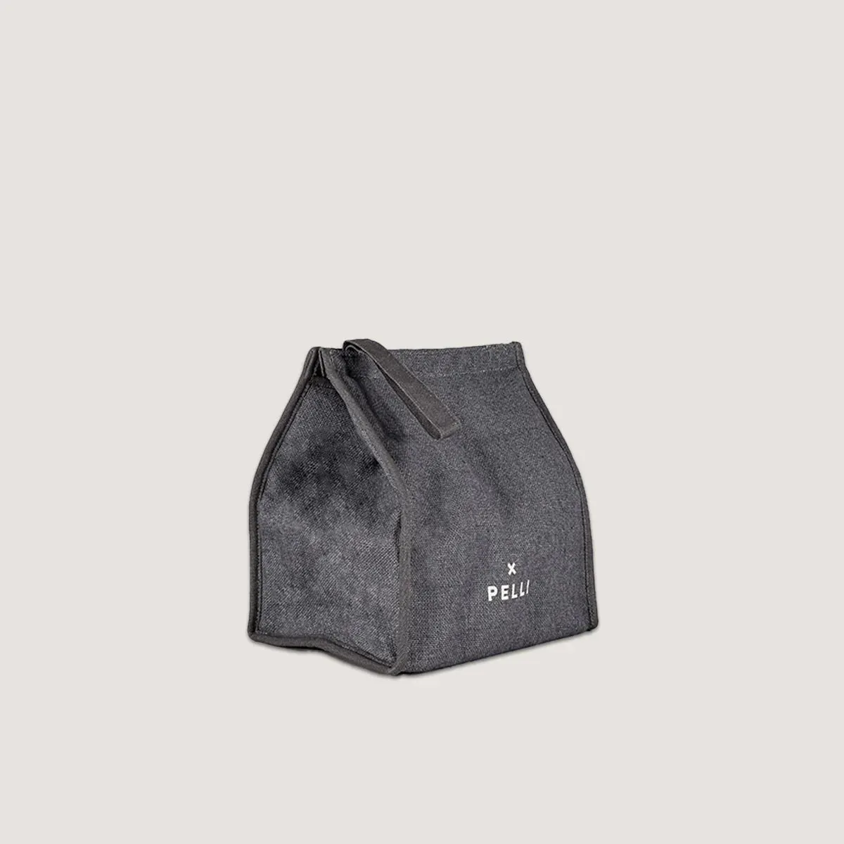 Big Break Jute Insulated Lunch Bag - Charcoal