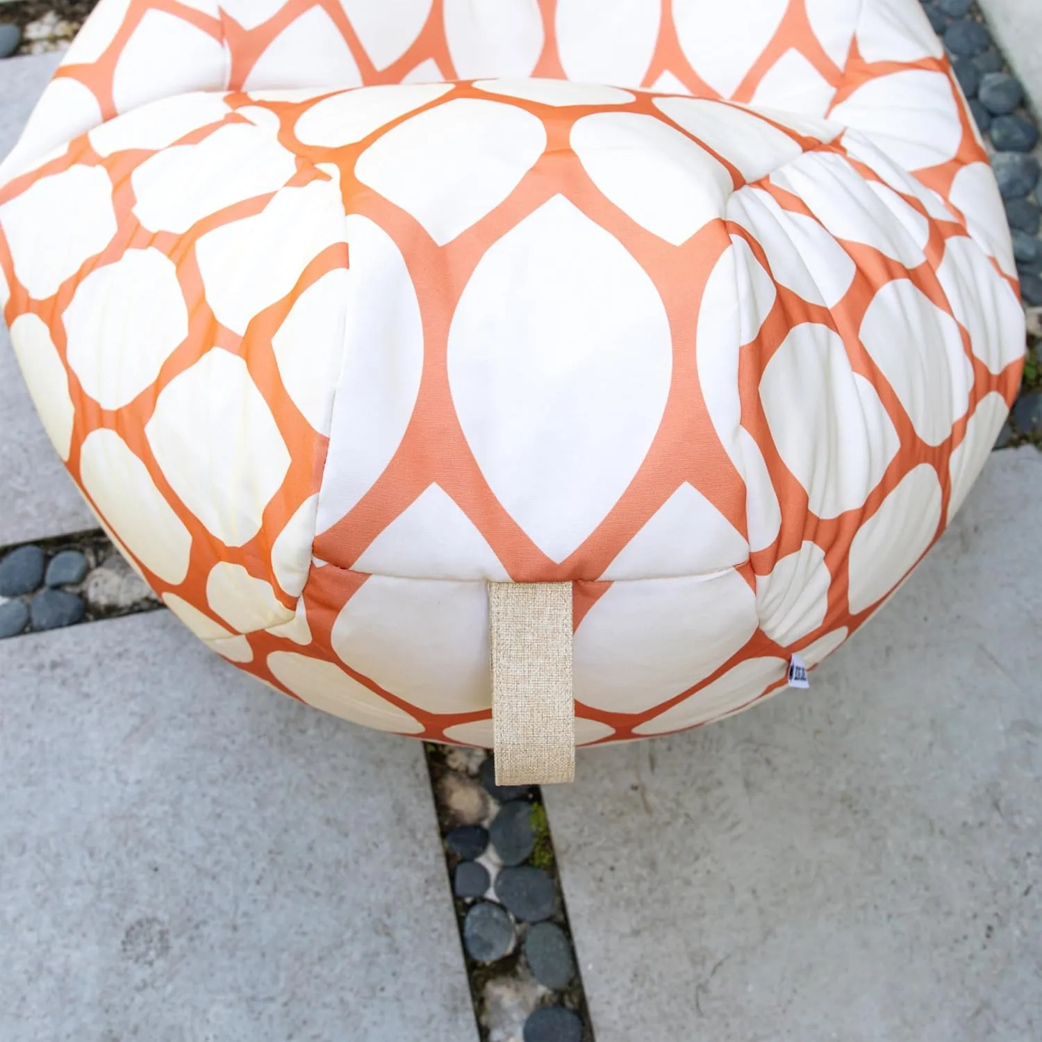 Big Joe Tuffet Weatherproof Bean Bag Chair, Paprika Bella Sunmax, Durable Weather Resistant Fabric, 2.5 feet Teardrop