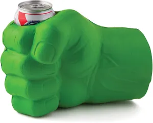 BigMouth Inc Foam Drink Kooler, Soft Sided Beer Cooler, Portable Party Beverage Holder for Soda Cans, Funny Can Cooler - The Green Beast Giant Fist
