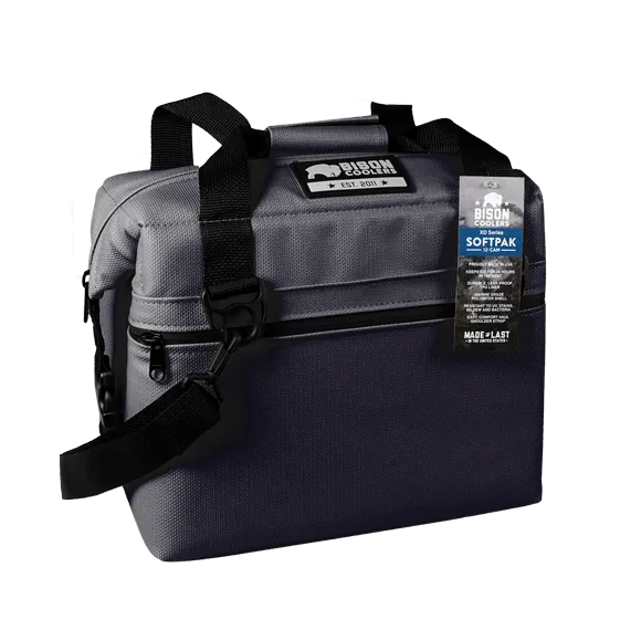 Bison Coolers 12-Can, XD Series Gunmetal SoftPak Cooler Bag