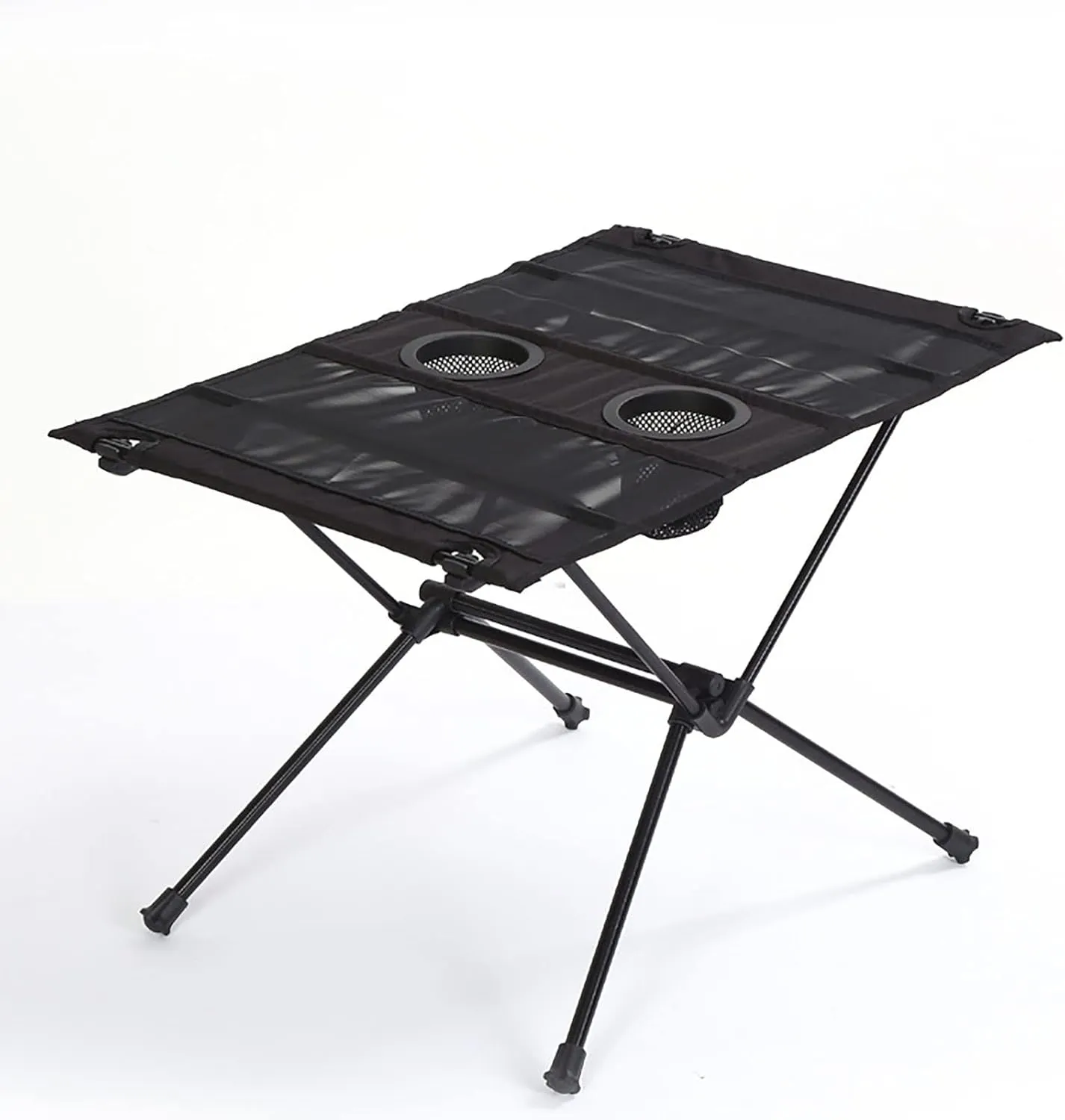 BK&MF Folding Portable Camping Table,Aluminum Alloy Cloth Surface Dining Table Outdoor Travel Table Side Table with Carry Bag for Camping, Picnic, Beach,A,60x39x39cm(24x15x15inch)