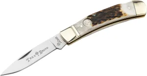 Böker Lockback 2.95 Inch Pocket Knife, Genuine Stag, Traditional Series 2.0, Made in Germany