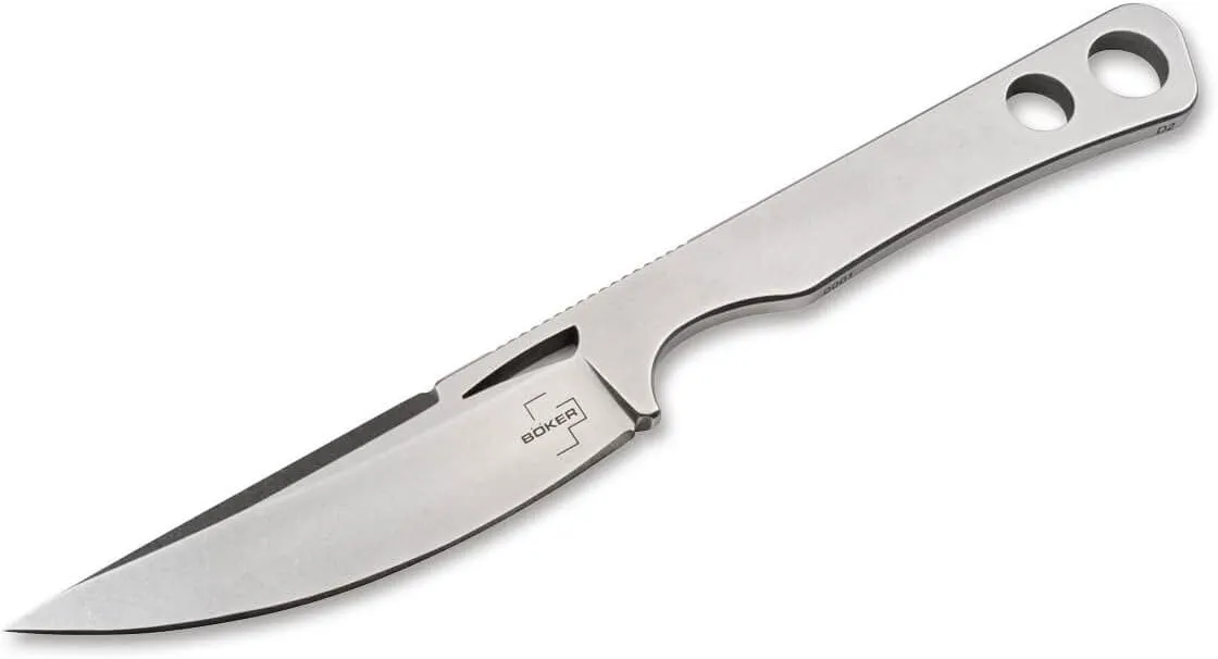 BÖKER PLUS® Gekai - fixed blade knife with Kydex sheath - outdoor - steel handle scales & belt clip - large fixed blade - D2 blade