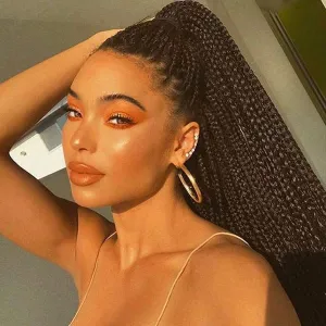 Black Braided Wigs for Black Women Long Knotless Box Braid Wig Handmade Lace Front Braided Wigs Natural Hairline Synthetic Cornrow Glueless Braids Wig Heat Resistant Fiber Hair Cosplay Daily 20Inch