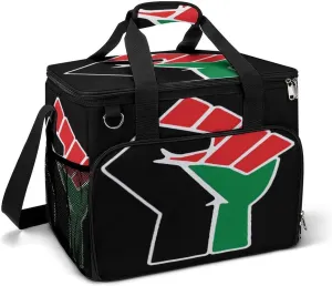 Black History Black Power African Pride Cooler Bag, Collapsible Soft Sided Cooler, Large Leakproof Camping Cooler, Portable Travel Cooler for Camping, Road Trips