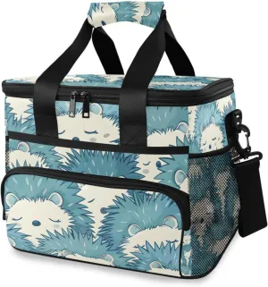 Blue Hedgehogs Cooler Bag Insulated Cooler Soft Sided Cooler 24 Can Portable Picnic Bag Large Leakproof Lunch Bag Box for Beach Grocery Camping Travel Car Men Women