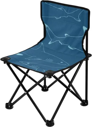 Blue Sharks Collapsible Camping Chairs for Adults Ultra-Lightweight Foldable Chair Includes Carry Bag Lawn Chair for Sports Lawn