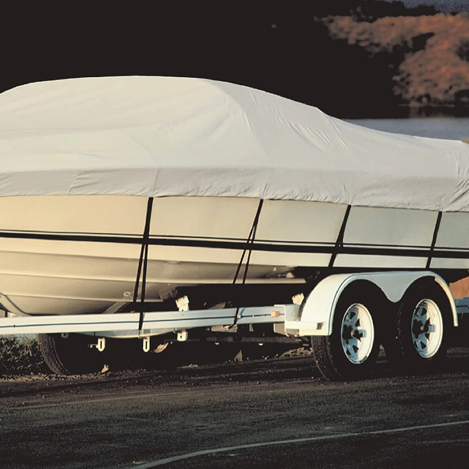 Boat Cover Straps, 6 Pack-1''Lx96''W Heavy Duty Polyester Adjustable Straps with Quick Release Buckle for Securing Trailers