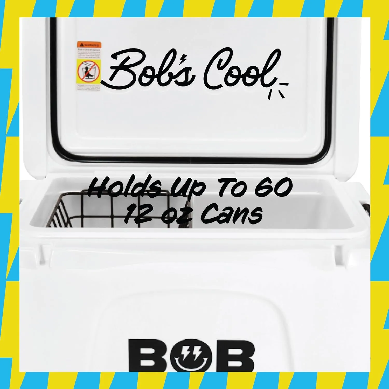 BOB THE COOLER CO 50 Qt Hard Cooler, Portable Rotomolded Travel Cooler, Leak-Proof, Great for Beach, Camping, Tailgating, Sports, & More