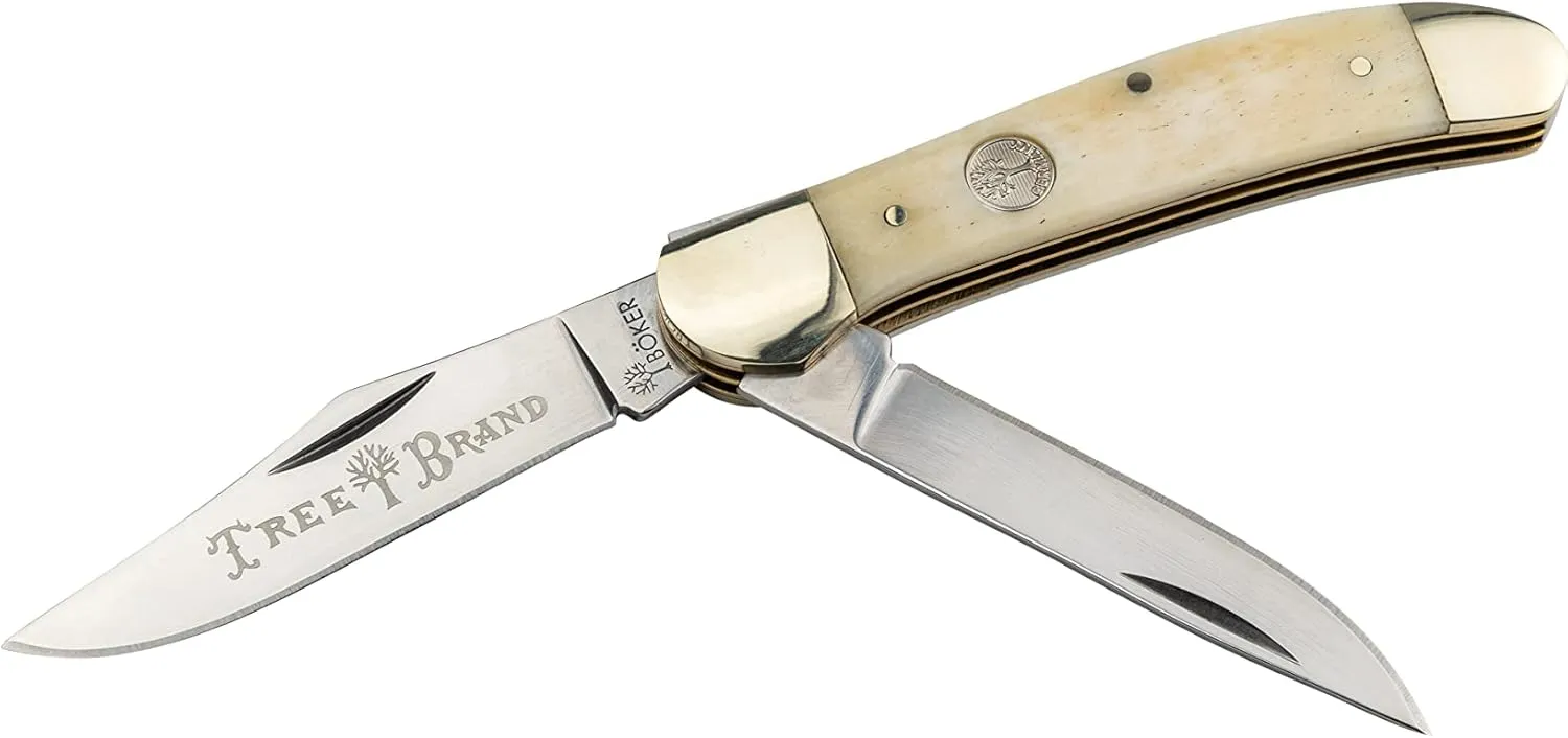 Boker Copperhead 3.75 Inch Pocket Knife, Smooth White Bone, Traditional Series 2.0, Made in Germany