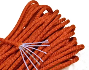 Bored Paracord 550lb Paracord/Parachute Cord - Genuine Mil Spec Type III 550lb Paracord Used by The US Military (MIl-C-5040) - 100% Nylon - Made in The USA - International Orange