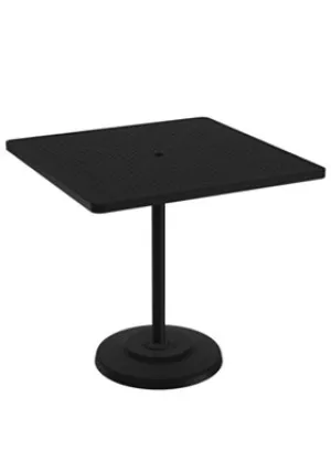 Boulevard 42" Square KD Pedestal Bar Umbrella Table by Tropitone