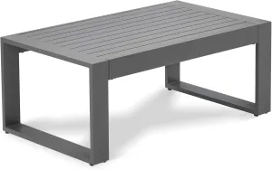 BPS Aluminum Outdoor Coffee Table 39.3" L x 22.9" W x 16.1" H - All-Weather Coffee Side Table for Balcony, Poolside, Deck, Garden