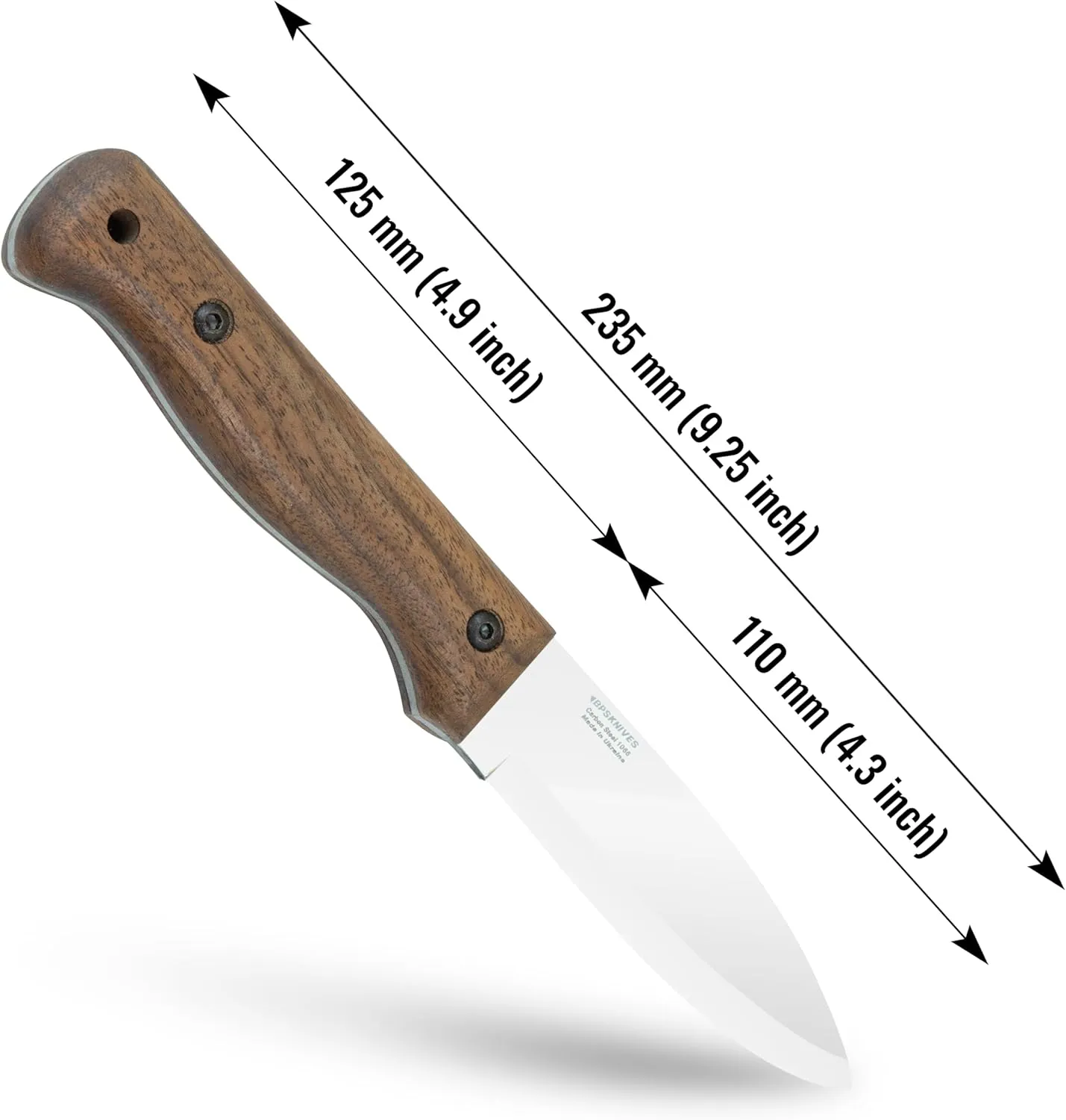 BPS Knives B1 CSH - Bushcraft Knife- Fixed Blade Outdoor Knife - Carbon Steel Camping Knife Tactical Knife - Bushcraft Camping Knife Survival - Perfect EDC Hunting Knife