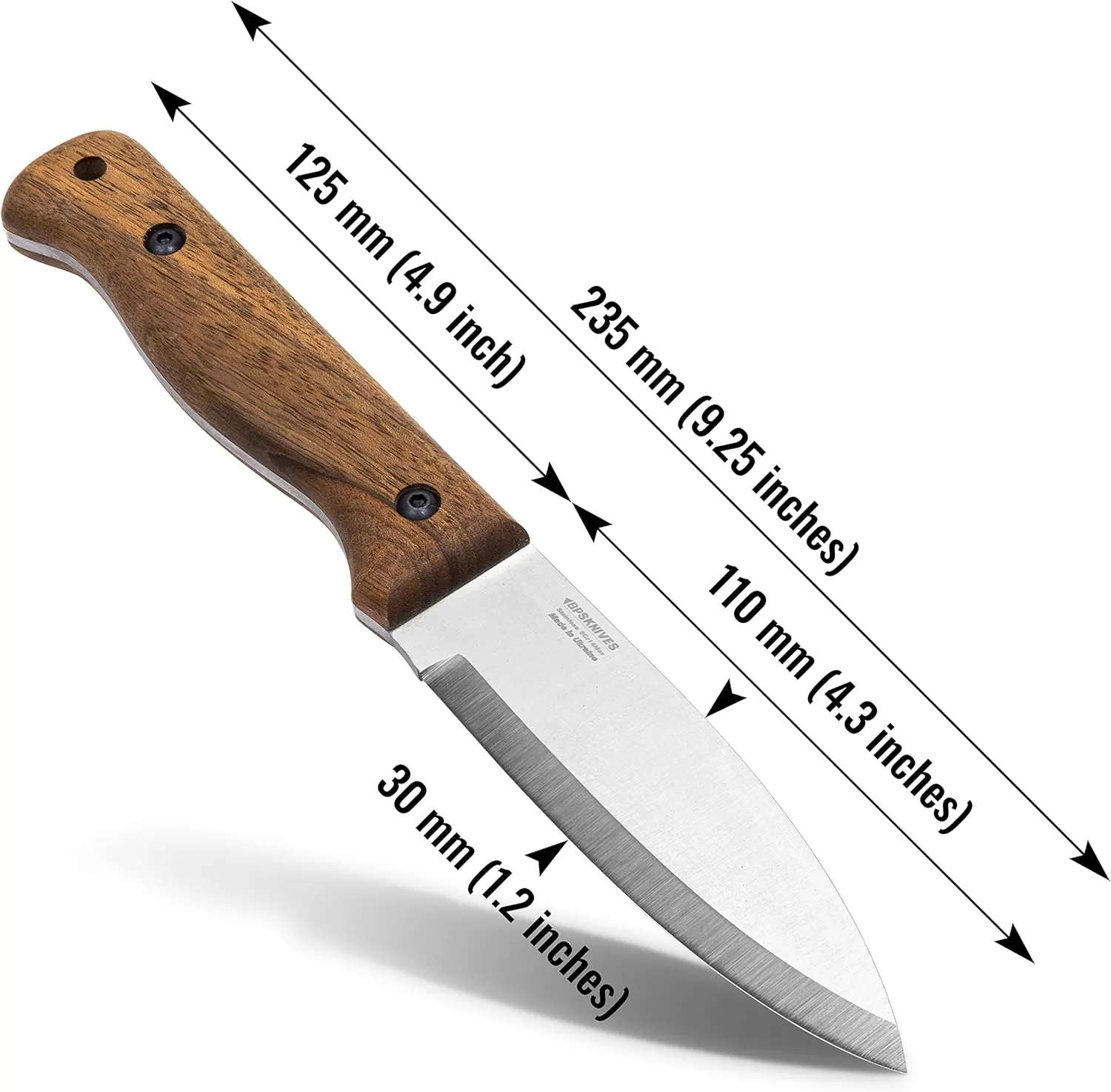 BPS Knives B1 SSH Full Tang Survival Knife with Sheath - Knives for Men - Tactical Fixed Blade Knives - Stainless Steel Bushcraft Camping Knife Survival - Perfect EDC Hunting Knife