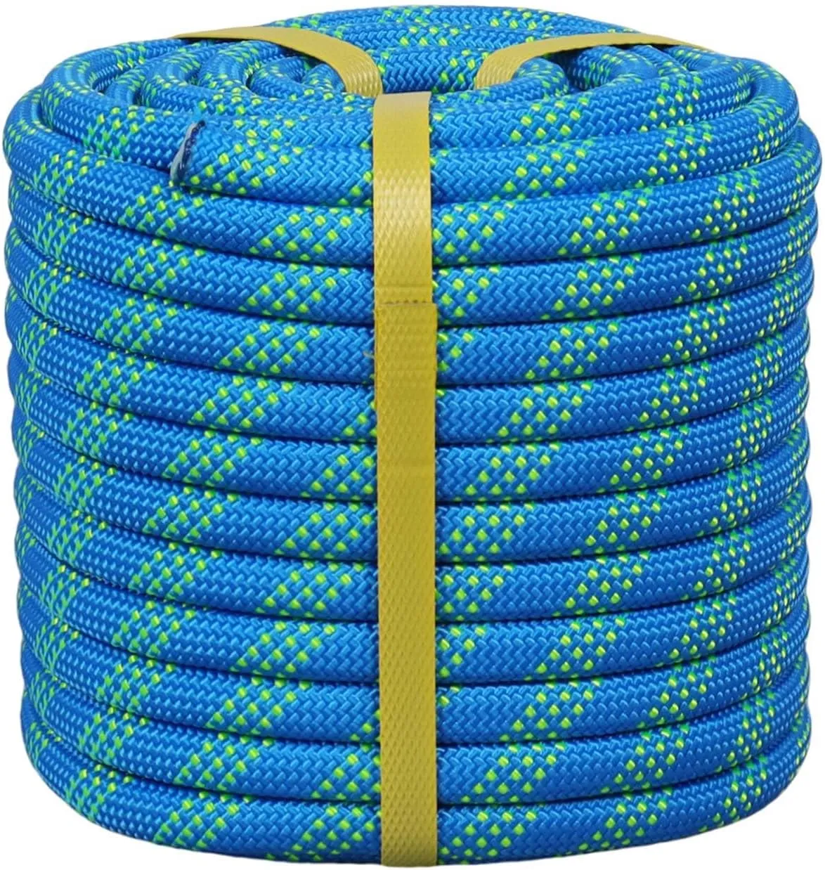 Braided Arborist Rope -3/8 Inch x 100 Feet High Strength Polyester Climbing Rope for Adults & Kids Tree Work, Halyard, Sailing (Blue/Green)