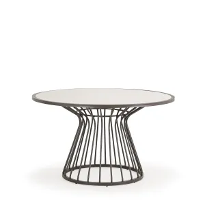 Brasilia Outdoor 48" Stone Top Round Dining Table