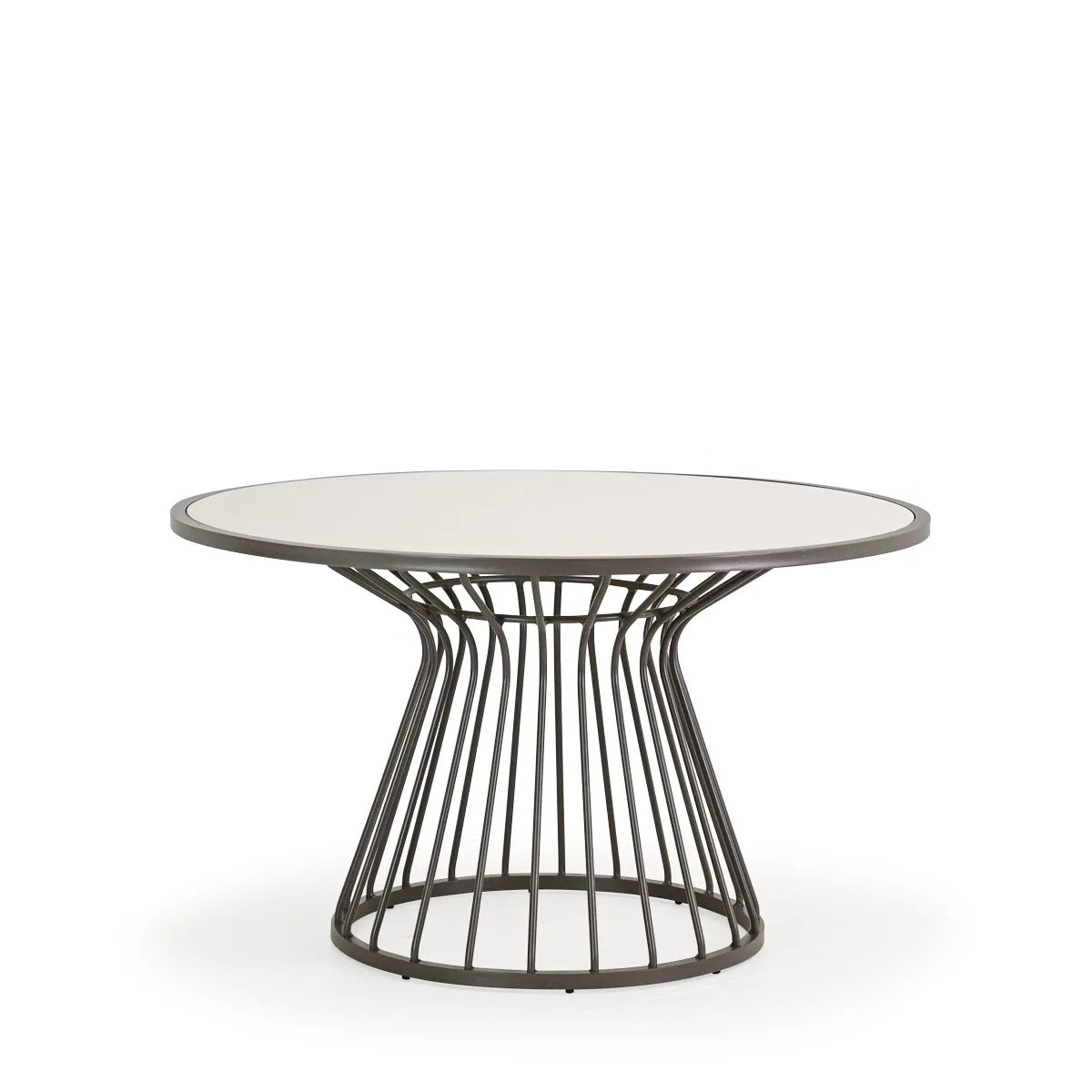 Brasilia Outdoor 48" Stone Top Round Dining Table
