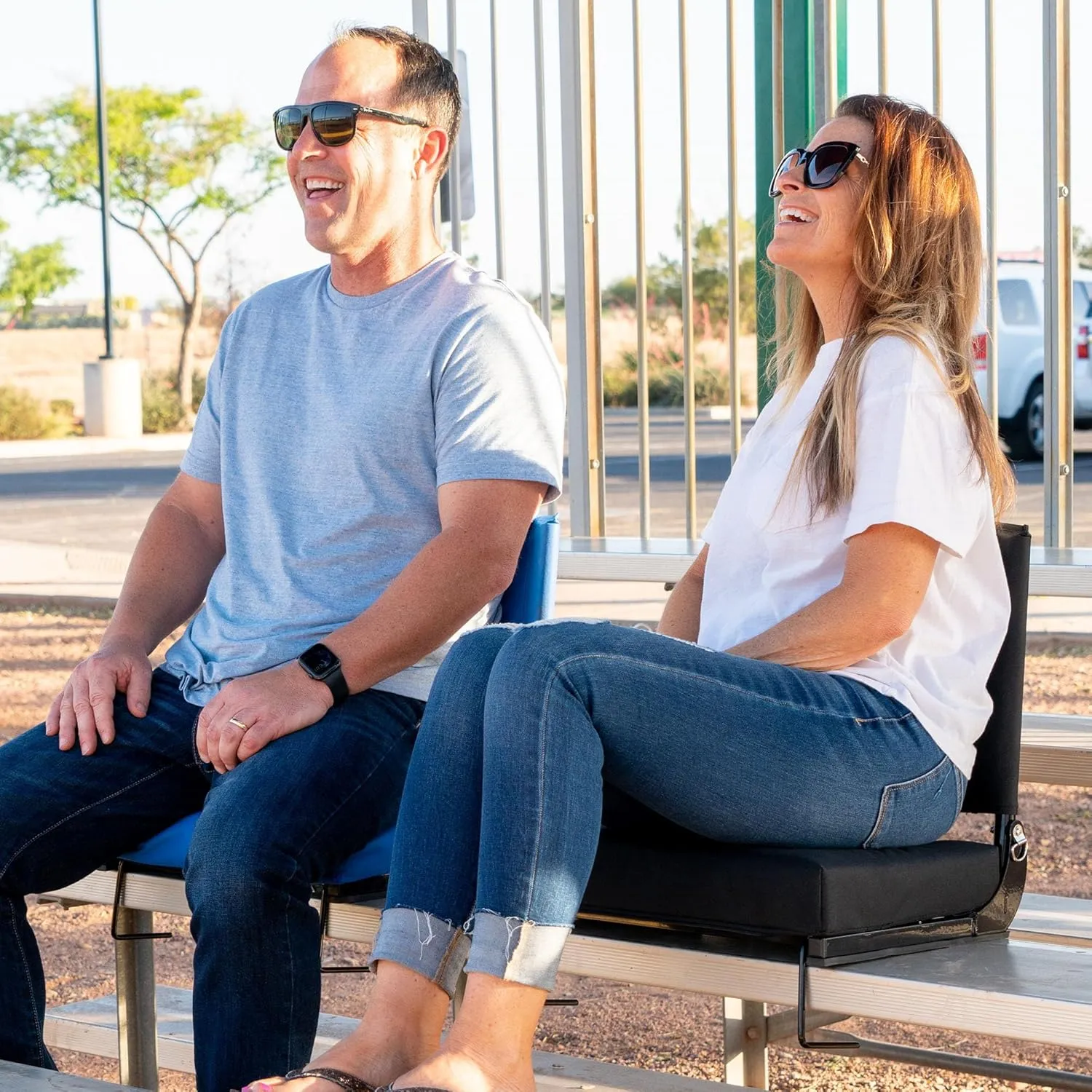BRAWNTIDE Wide Stadium Seat - Extra Thick Cushion, Great Back Support, Lightweight Chair, Multiple Storage Pockets, Compact, Ideal for Sporting Events