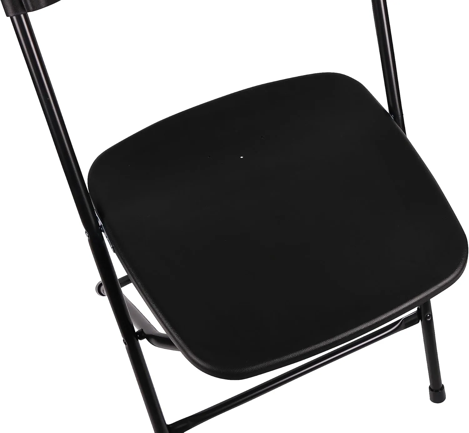 BTEXPERT Set of 10,Black Plastic Folding Chair Steel Frame Commercial High Capacity Event Chair Lightweight Set for Office Wedding Party Picnic Kitchen Dining Church School
